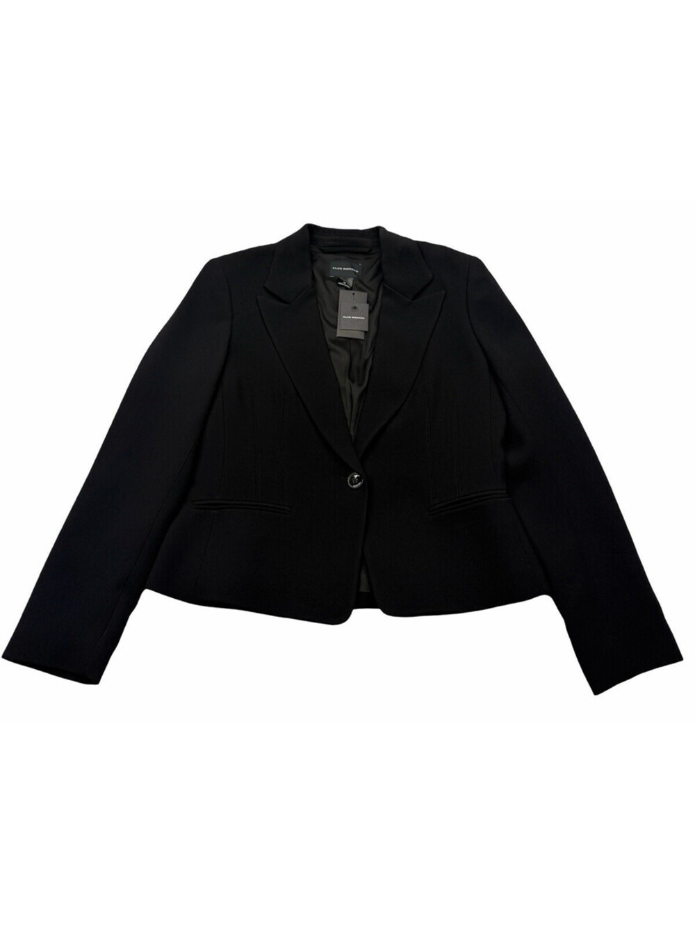 Club Monaco Crepe Pintuck Blazer Jacket Black Size US 10
